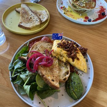 Outpost Kitchen - Aussie scramble - Breakfast & Brunch Near Me - Costa Mesa, California Outpost Kitchen - Aussie scramble - Breakfast & Brunch Near Me - Costa Mesa, California