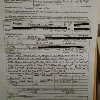 Xfinity Store by Comcast - I still have not received a call back from this police report. - Internet Service Providers Near Me - Oakland, California Xfinity Store by Comcast - I still have not received a call back from this police report. - Internet Service Providers Near Me - Oakland, California