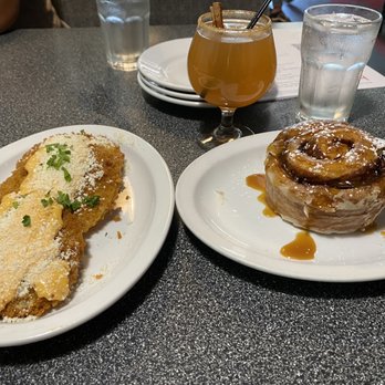 Toast - Fried GreenTomatoes, Cinnamon Roll, & Hot Apple Cider - Breakfast & Brunch Near Me - Ferndale, Michigan Toast - Fried GreenTomatoes, Cinnamon Roll, & Hot Apple Cider - Breakfast & Brunch Near Me - Ferndale, Michigan