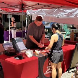 Red Dragon Bao at the Domain Farmer's Market Red Dragon Bao at the Domain Farmer's Market