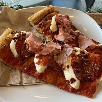 Casereccio Foods - Pizza with mozzarella, spicy salami, panchetta and ham - Italian Near Me - Vancouver, British Columbia Casereccio Foods - Pizza with mozzarella, spicy salami, panchetta and ham - Italian Near Me - Vancouver, British Columbia