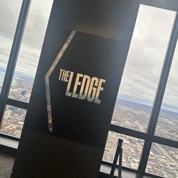 Skydeck Chicago - The Ledge Main Attraction sign - Observatories Near Me - Chicago, Illinois