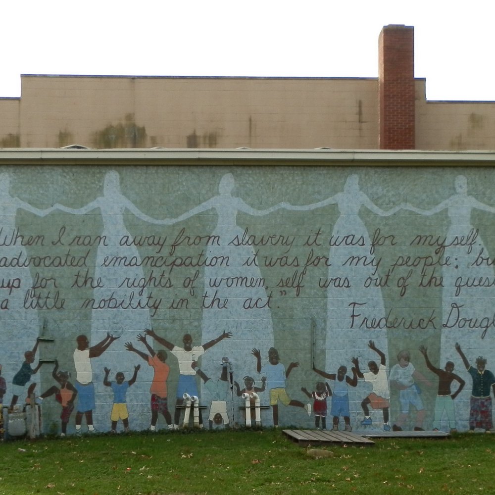Frederick Douglass mural - Frederick Douglass by Barbara Stahl - Public Art Near Me - Indianapolis, Indiana