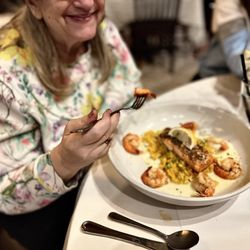 Biaggi's Ristorante Italiano - My wife's salmon risotto