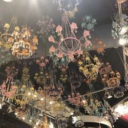 Tren-D - Cool chandeliers decorating their ceiling.
