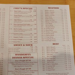 New China Express - The menu pics were woefully out of date. Current as of September 2019