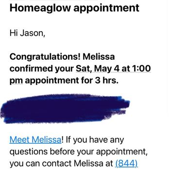 Homeaglow - Perfect example of what others are talking about. I canceled this almost a month ago - Home Cleaning Near Me - Sanford, North Carolina Homeaglow - Perfect example of what others are talking about. I canceled this almost a month ago - Home Cleaning Near Me - Sanford, North Carolina