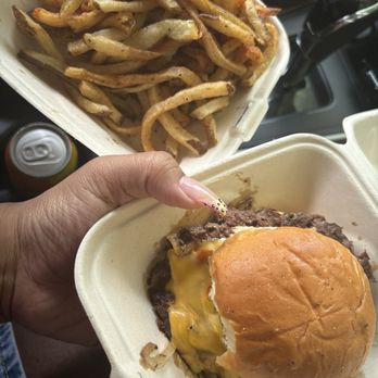 Burger She Wrote - Hand-Cut French Fries and Oklahoma single - Burgers Near Me - Los Angeles, California Burger She Wrote - Hand-Cut French Fries and Oklahoma single - Burgers Near Me - Los Angeles, California