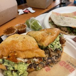 The mighty Gus Tacos Torta - with carnitas.