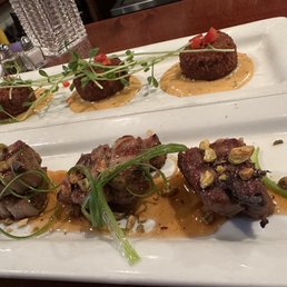 Pork belly & crab cakes Pork belly & crab cakes