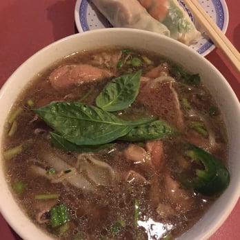 Pho 75 - Pho tai sach with extra side of meat and two shrimp spring rolls (an order comes with two) - Vietnamese Near Me - Sunrise, Florida Pho 75 - Pho tai sach with extra side of meat and two shrimp spring rolls (an order comes with two) - Vietnamese Near Me - Sunrise, Florida
