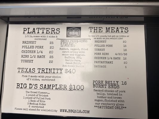 Menu photo 2 Big D’s Meats BBQ Albany, NY