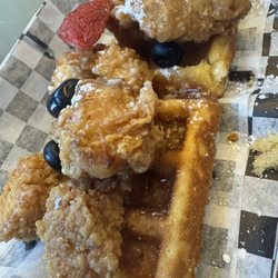 Revolving Kitchen - Southern Soul House- kids menu: honey butter chicken & waffle