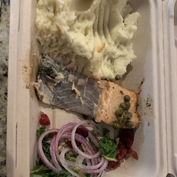 Nana's Kitchen & Catering - The $22 Salmon entree came with one piece of salmon and imitation potatoes...no tabouleh. - Caterers Near Me - Narberth, Pennsylvania