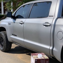 Toyota of Cool Springs Collision Center - Horrible blend lines that look like a shadow is casted on the middle of the truck. It isn't a shadow...