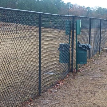 Deer Lick Park - Poop bag dispenser and trash can in both dog parks - Skate Parks Near Me - Douglasville, Georgia