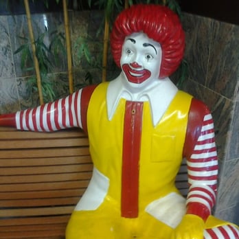 McDonald's - Here's a picture of Ronald: he sits here by the front lobby, and you can sit right next to him.  Give him a hug for me, will you?  Wah, wah! - Coffee & Tea Near Me - Barstow, California