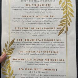 lia nails - Pedicure pricing