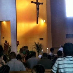 St Stephen Catholic Church - Inside the parish, during worship.