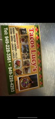 Menu photo 1 Tacos Lucy's Santa Ana, CA Menu photo 1 Tacos Lucy's Santa Ana, CA
