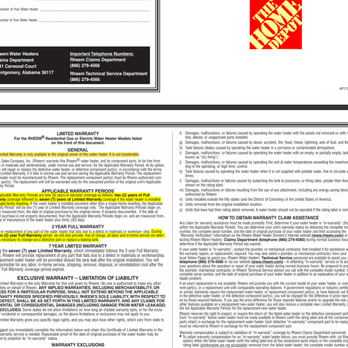 Harris Water Heaters - The Rheem warranty for our water heater was issued for the original purchaser of the equipment, which clearly is no us. - Water Heater Installation/Repair Near Me Harris Water Heaters - The Rheem warranty for our water heater was issued for the original purchaser of the equipment, which clearly is no us. - Water Heater Installation/Repair Near Me