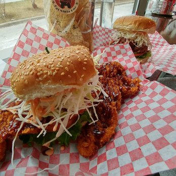 Fat Ninja Bite - Chicken kastu burger. Sooo damn good. - Japanese Near Me - Toronto, Ontario Fat Ninja Bite - Chicken kastu burger. Sooo damn good. - Japanese Near Me - Toronto, Ontario