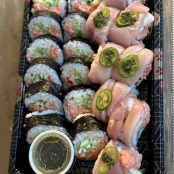 Tada Sushi Studio - Spicy tuna rolls and Jack in the back on the right - Sushi Bars Near Me - Lake Oswego, Oregon Tada Sushi Studio - Spicy tuna rolls and Jack in the back on the right - Sushi Bars Near Me - Lake Oswego, Oregon