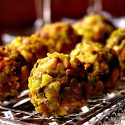 The Village Green Cuisine - Pistachio Crusted Goat Cheese - a favorite Appetizer!