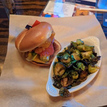 Prost - Chicken schnitzel with brussel sprouts. - German Near Me - San Antonio, Texas Prost - Chicken schnitzel with brussel sprouts. - German Near Me - San Antonio, Texas
