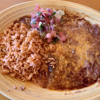 Tortilla Marissa's - One blue corn Cheese Enchilada with rice and beans. A lunch special. - Mexican Near Me - Fort Collins, Colorado Tortilla Marissa's - One blue corn Cheese Enchilada with rice and beans. A lunch special. - Mexican Near Me - Fort Collins, Colorado