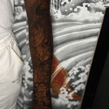 Saiinku Tattoos - One Piece Manga Sleeve Part 2 - Tattoo Near Me - Sacramento, California Saiinku Tattoos - One Piece Manga Sleeve Part 2 - Tattoo Near Me - Sacramento, California
