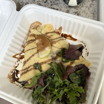 SkyTop Coffee - Turkey, apple and Brie crepe, so delicious! - Cafes Near Me - Manlius, New York