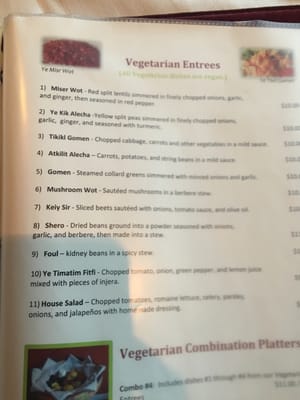 Menu photo 4 Queen of Sheba Temple Terrace, FL