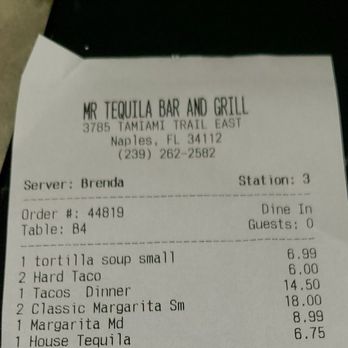 Mr. Tequila Mexican Restaurant - Notice the house tequilla to add to a margarita - Mexican Near Me - Naples, Florida Mr. Tequila Mexican Restaurant - Notice the house tequilla to add to a margarita - Mexican Near Me - Naples, Florida