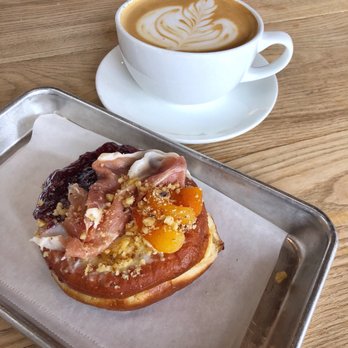 Good Dough - Cheese Board doughnut and orange blossom latte - Donuts Near Me - Jacksonville, Florida Good Dough - Cheese Board doughnut and orange blossom latte - Donuts Near Me - Jacksonville, Florida