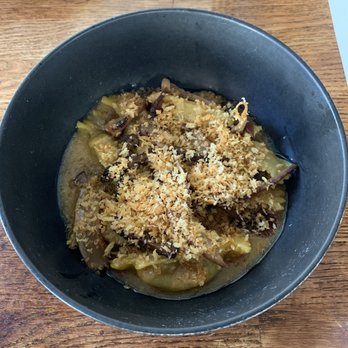 Pomet - Ugly mushroom filled pasta, shared cultures honeynut miso butter - the best dish of our meal! Our hero! - New American Near Me - Oakland, California