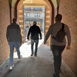 Trailblazer Tours Boston - Martin in the middle with my two guys.
