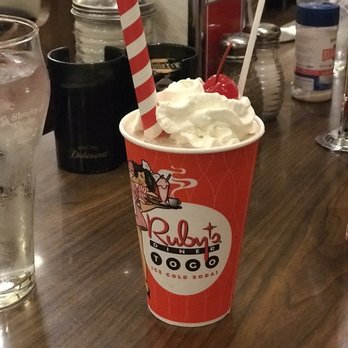 Ruby's Diner - Child's size Nutella banana shake was delicious! - Burgers Near Me - Anaheim, California Ruby's Diner - Child's size Nutella banana shake was delicious! - Burgers Near Me - Anaheim, California