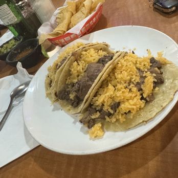 Ventura’s Mexican Restaurant - Fajita tacos with beans and rice. - Mexican Near Me - Crosby, Texas Ventura’s Mexican Restaurant - Fajita tacos with beans and rice. - Mexican Near Me - Crosby, Texas