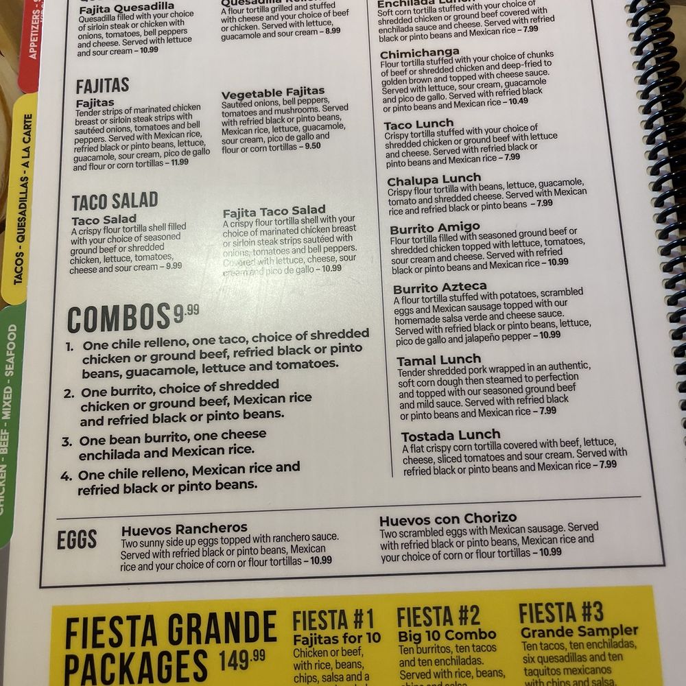 The lunch menu good seven days a week until 2 PM