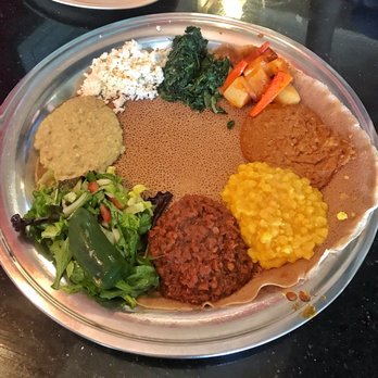 Awash Restaurant - Vegetarian combo served on injera - Ethiopian Near Me - Los Angeles, California Awash Restaurant - Vegetarian combo served on injera - Ethiopian Near Me - Los Angeles, California