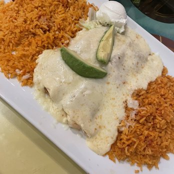 Rancho Grande - Shrimp enchiladas with white sauce - Mexican Near Me - Bakersfield, California