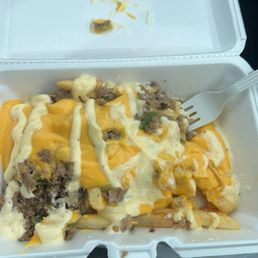 Philly Steak Fries- I requested no mushrooms which was NO problem, the beef was seasoned perfectly. So messy but worth it!