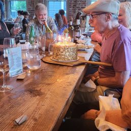 Birthday party at the big table Birthday party at the big table