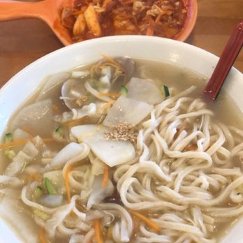 Kim Shabu - Clam noodle soup (hand-made noods) - Korean Near Me - Houston, Texas Kim Shabu - Clam noodle soup (hand-made noods) - Korean Near Me - Houston, Texas