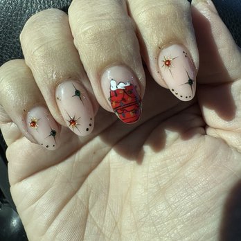 Regal Nails & Spa - Updated photos to show Christmas Snoopy! This is not a sticker all hand painted by Kai. - Nail Salons Near Me - Murrieta, California Regal Nails & Spa - Updated photos to show Christmas Snoopy! This is not a sticker all hand painted by Kai. - Nail Salons Near Me - Murrieta, California