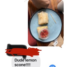 Text message confirming my burrito was small and the actual portion of my burrito Text message confirming my burrito was small and the actual portion of my burrito