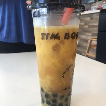 Tim Boba - Mango goodnight with boba with "less ice" - the drink came this way so sad - Bubble Tea Near Me - Riverside, California Tim Boba - Mango goodnight with boba with "less ice" - the drink came this way so sad - Bubble Tea Near Me - Riverside, California