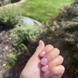 Aroma Nails - Pink gel manicure mermaid #23