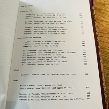 Restaurant Kadeau - Wines by the glass menu - Danish Near Me - København
